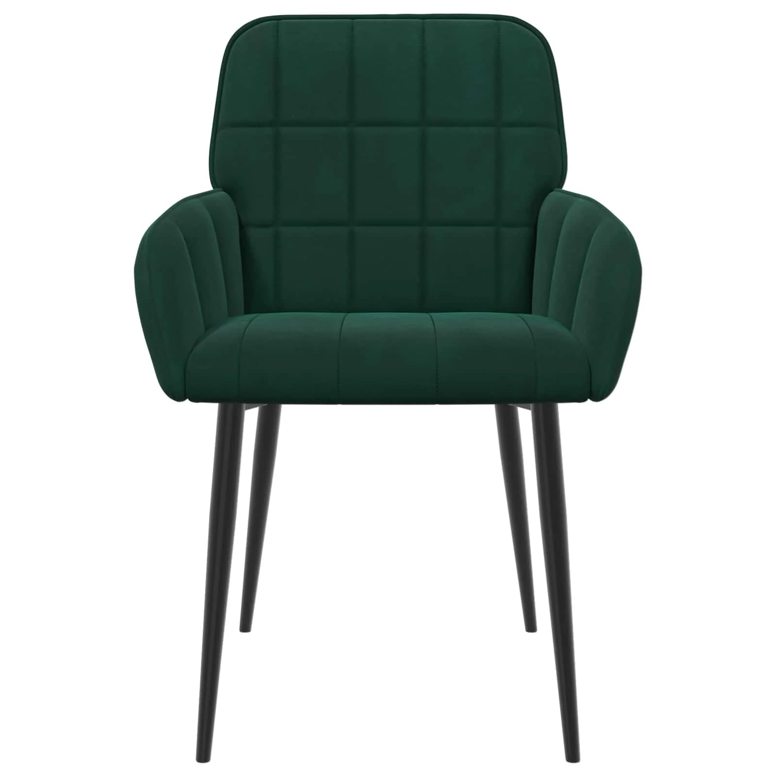 Jedilni stoli 6 kos Žamet Temno zelena 57 x 50 x 85 cm - slika 3