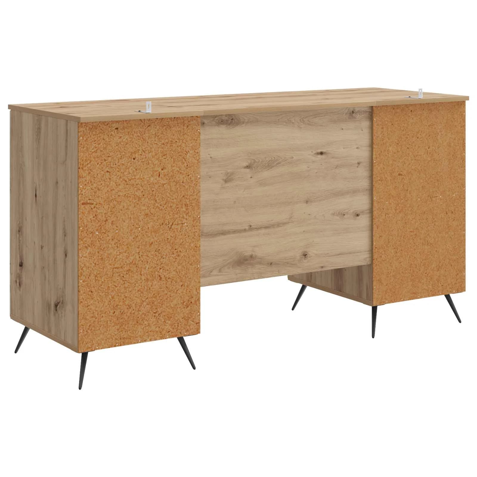 Miza Artisan hrast Inženirski les 142,5 x 50 x 75 cm - slika 7