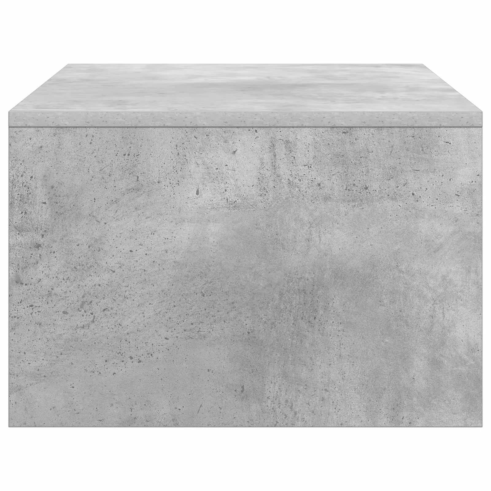 Stenska miza Betonsko siva Inženirski les 80 x 45 x 30 cm - slika 6