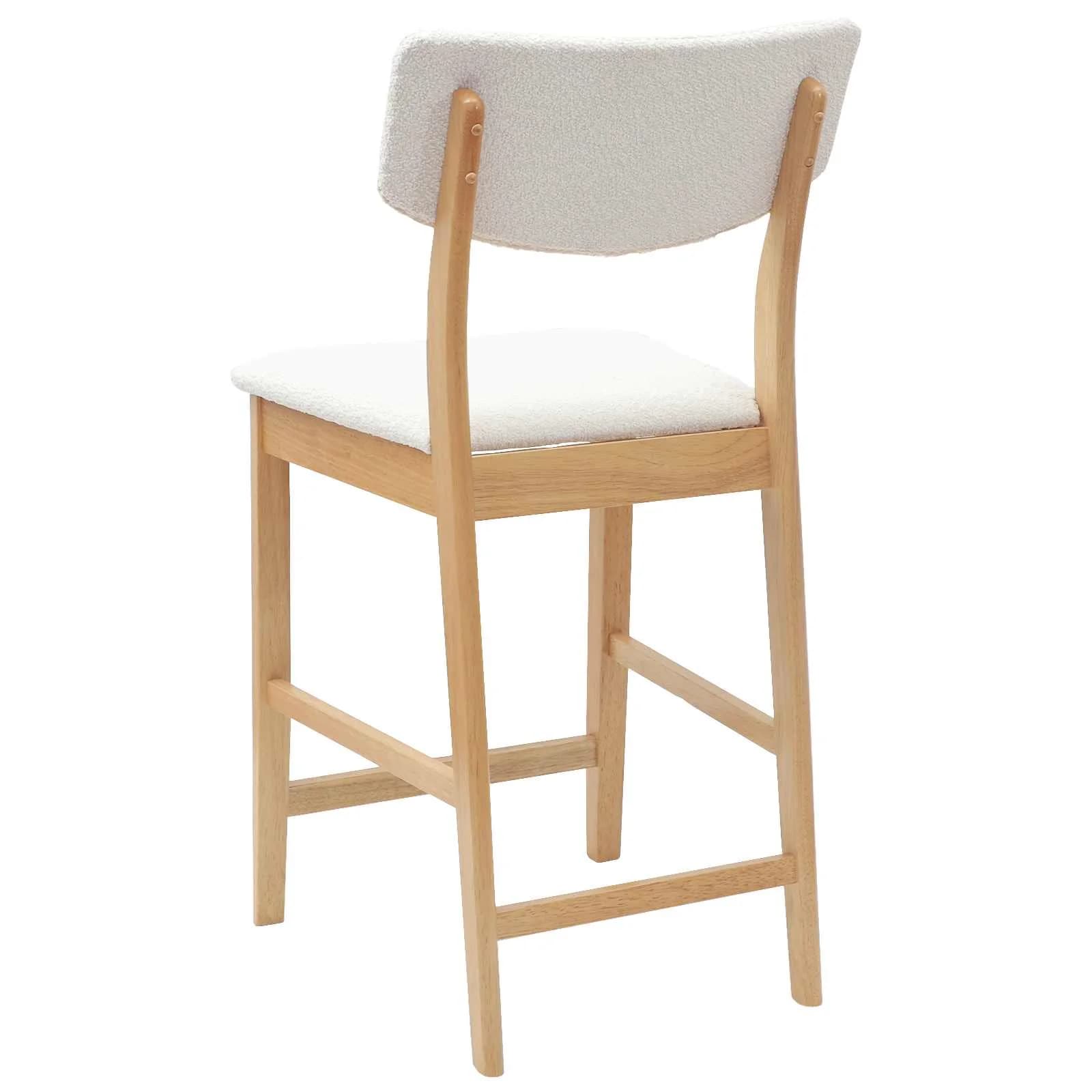 Jedilni stoli 2 kos Masivno gumovo les Naravna 48 x 49 x 95 cm - slika 7
