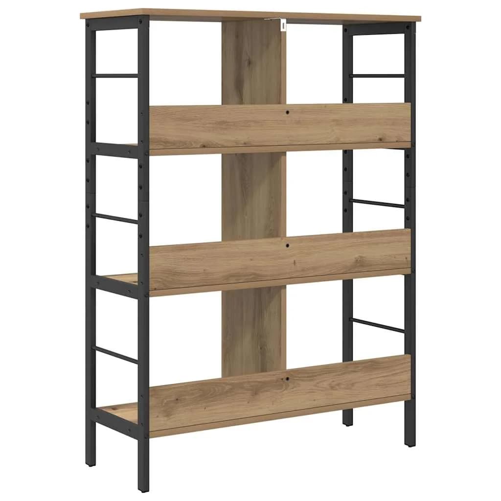 Knjižna polica 6 nivojev 82 x 32 x 112 cm Inženirski les - slika 7