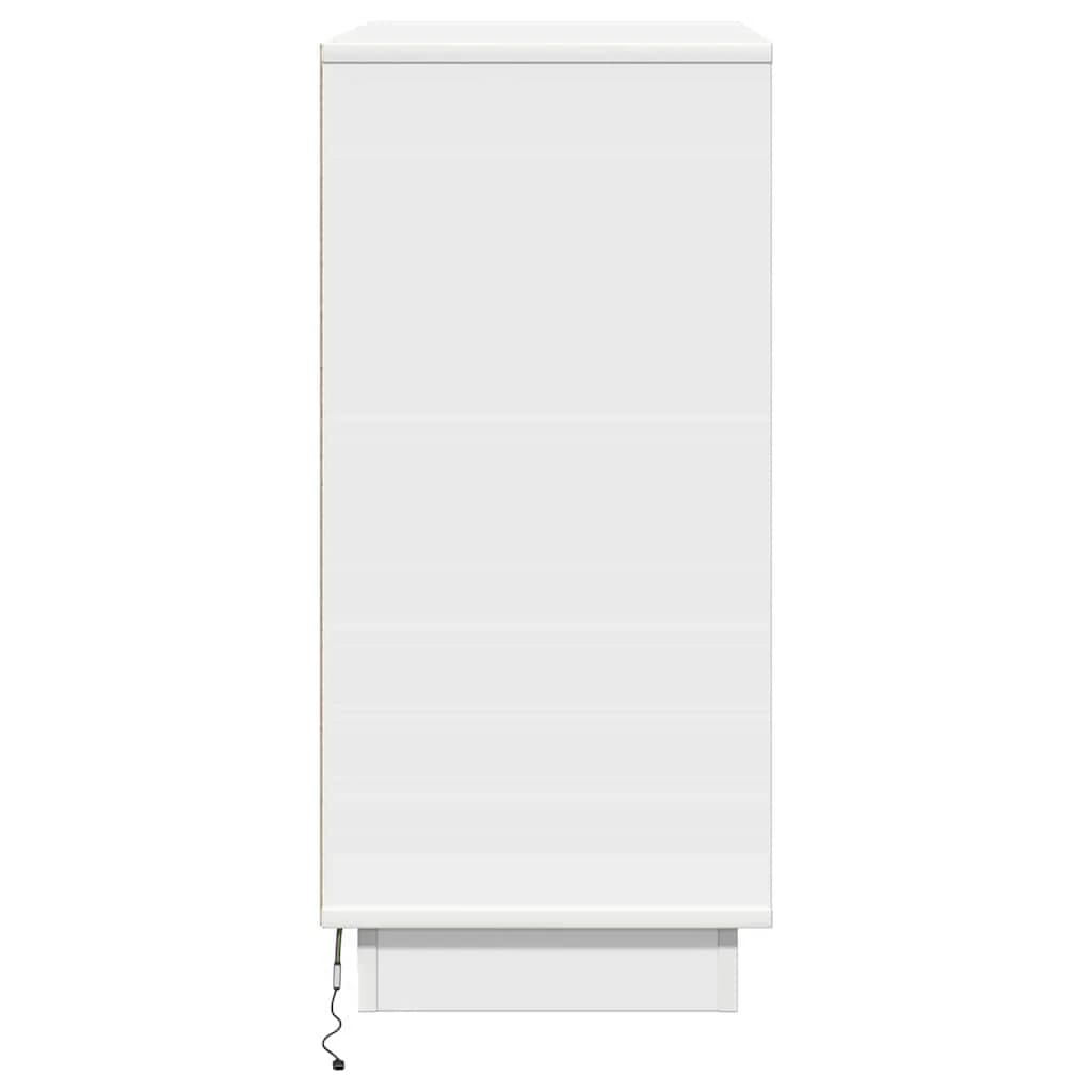 Nočna omarica Bela 71 x 34,5 x 75 cm Inženirski les - slika 7