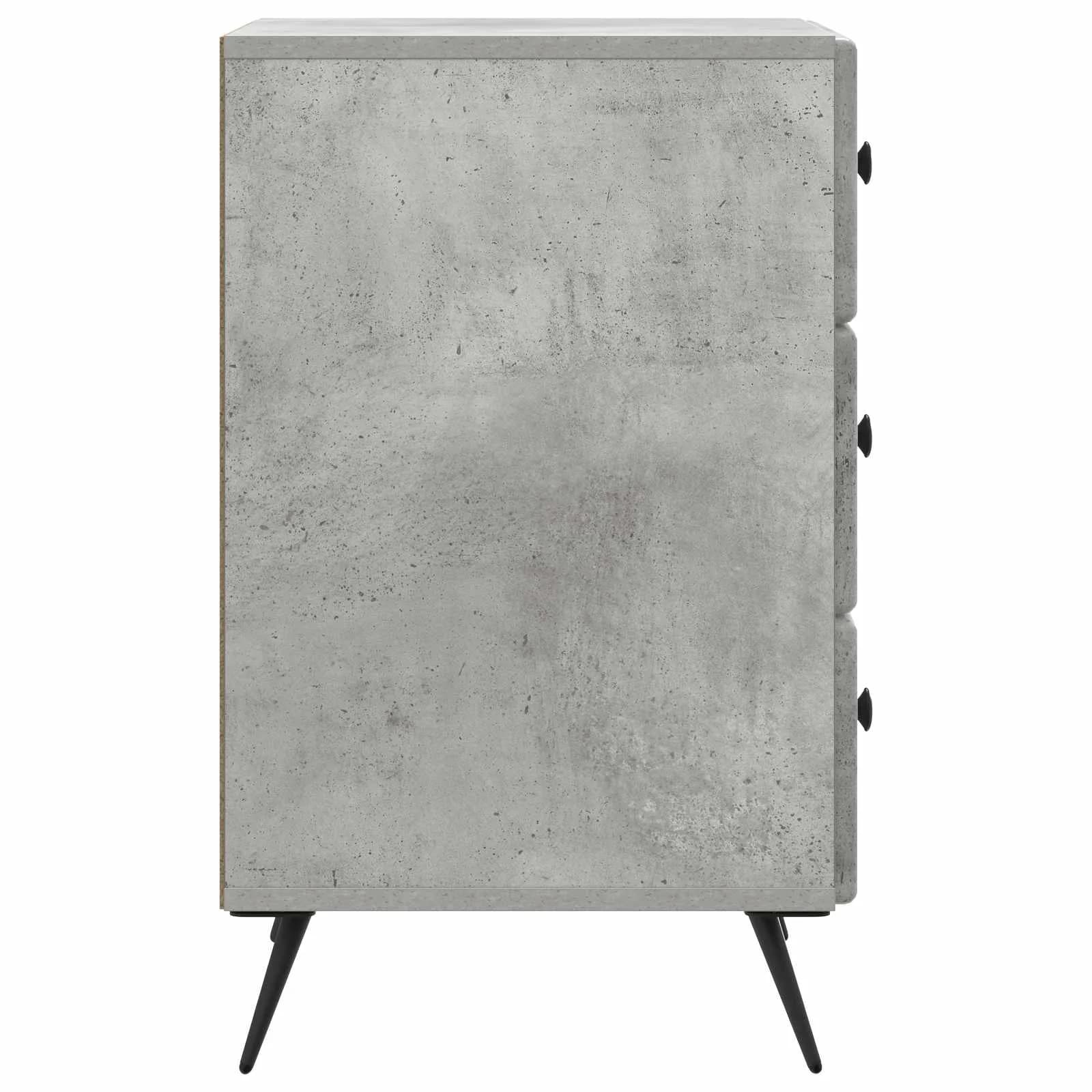 Nočna omarica Betonsko siva 43 x 41 x 66,5 cm Inženirski les - slika 6