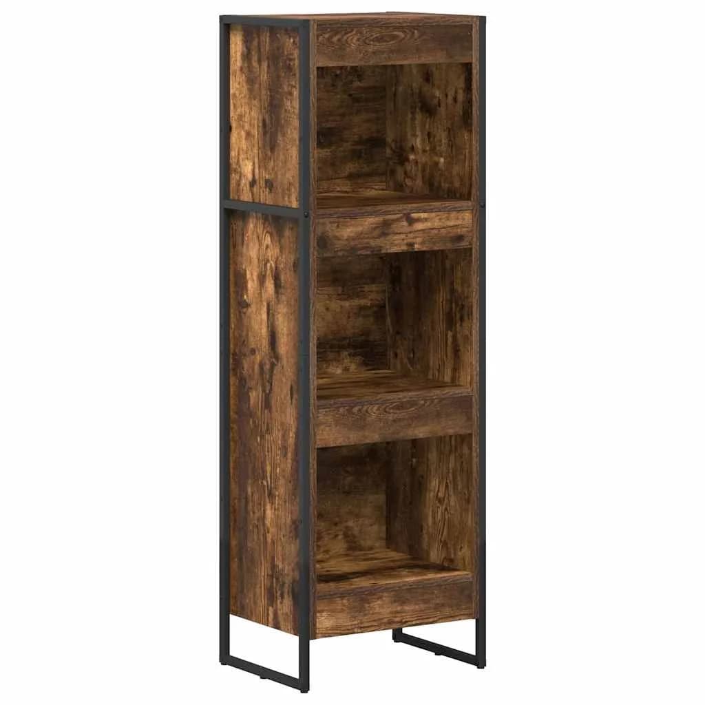 Knjigovni omar 40 x 30 x 121 cm Inženirski les Dimni hrast - slika 2