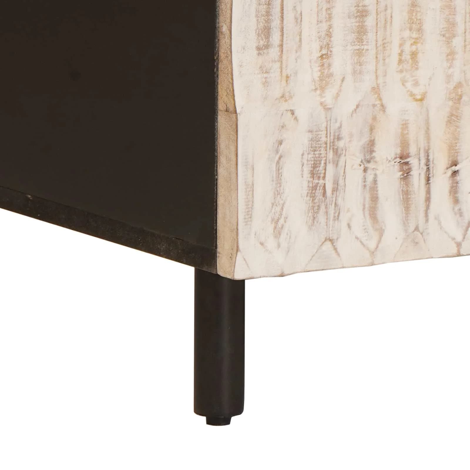 Klubska miza Bela 80 x 50 x 40 cm Masiven les manga - slika 8