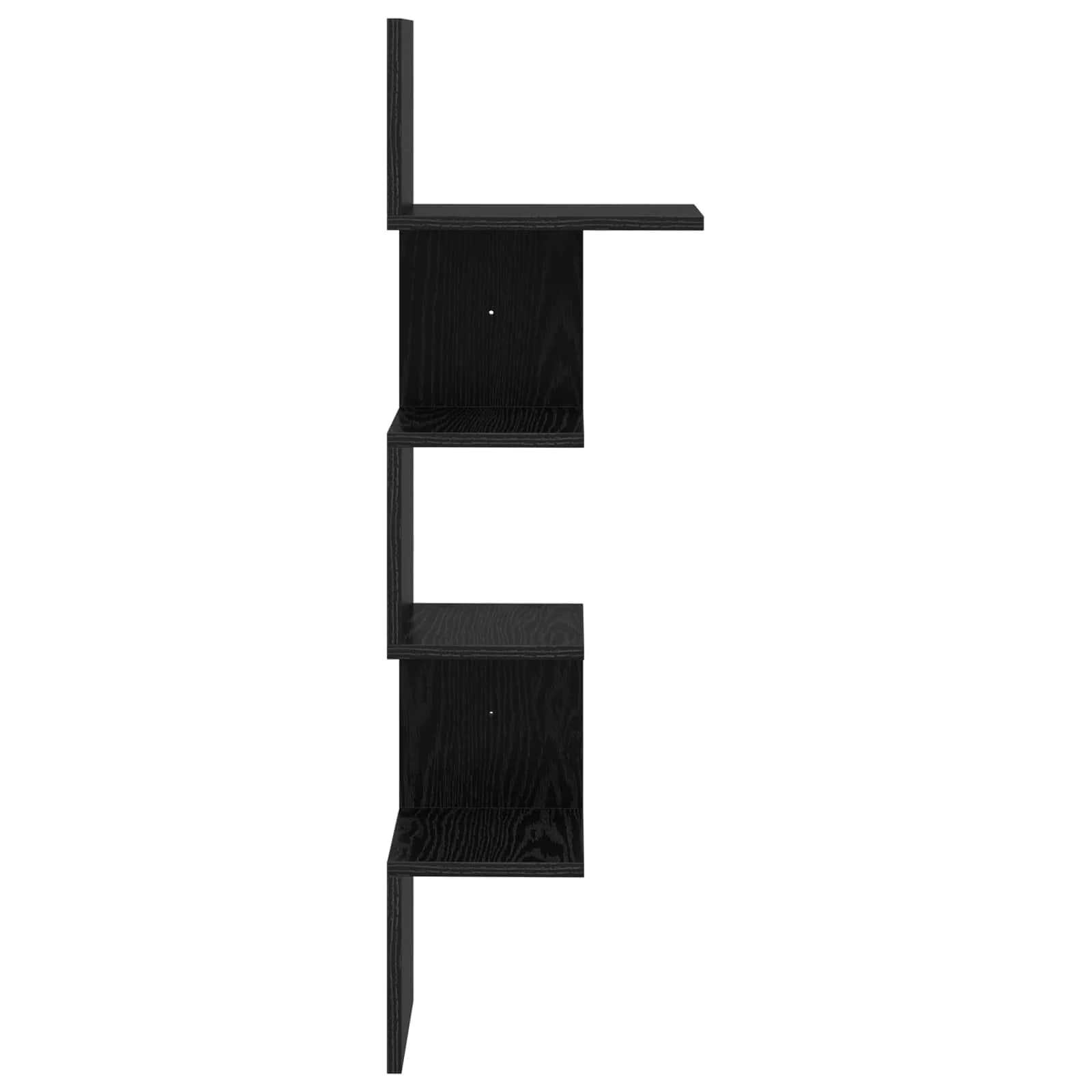 Stenska polica Montaža za steno Črni hrast 32 x 21 x 107 cm - slika 5