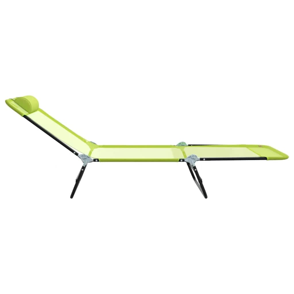 Zložljiv ležalnik Zelena 182 x 55 x 85,5 cm Tekstil - slika 5