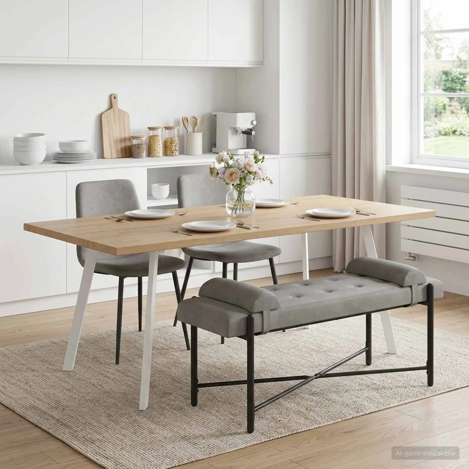 Klubska klop z gumbi in vzglavniki Svetlo siva 110 x 40 x 46 cm - slika 4
