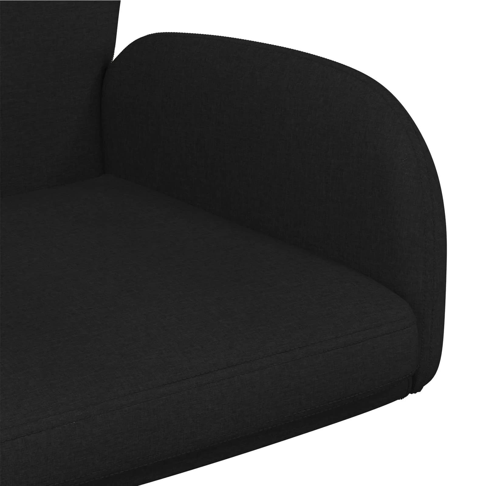 Vrteči pisarniški stoli 6 kos 54 x 58 x 90 cm Črna Blago - slika 6