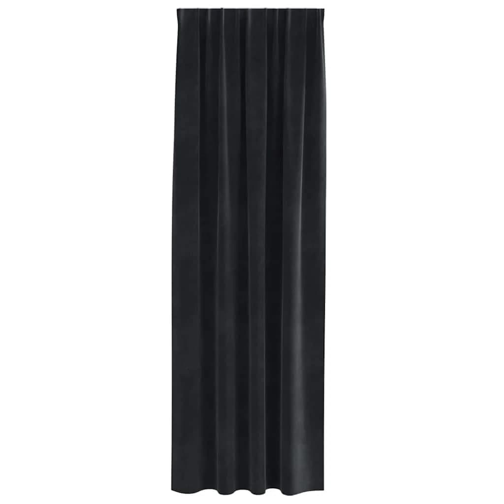 Zatemnitvene zavese 2 kos Črna 140 x 245 cm Žamet - slika 4