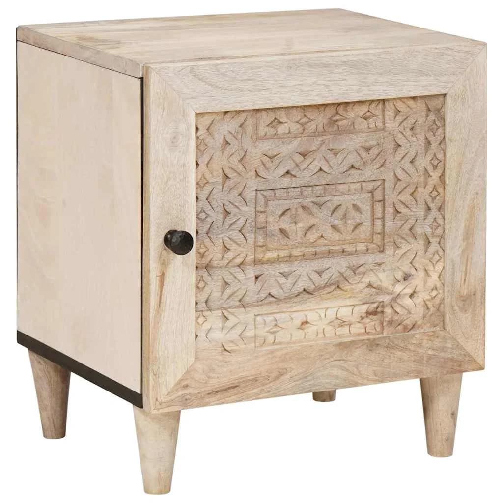 Nočna omarica 2 kos Bela 80 x 50 x 40 cm Inženirski les - slika 2