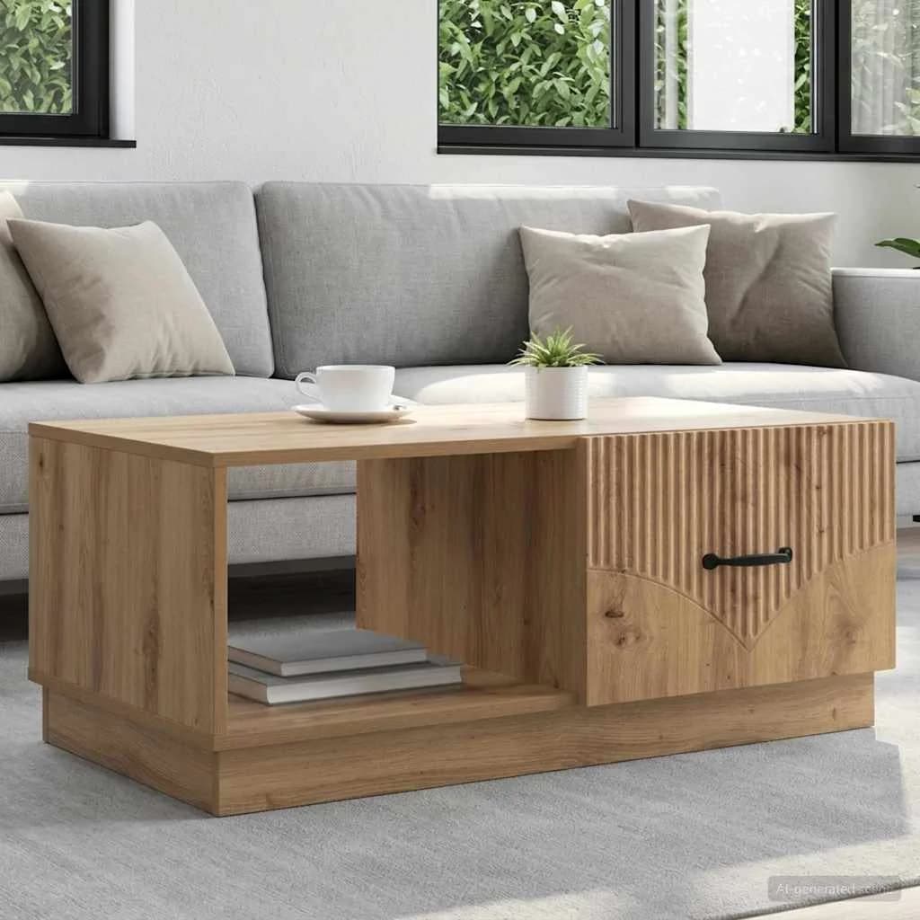 Klubska miza Artisan hrast 90 x 50 x 37 cm Inženirski les