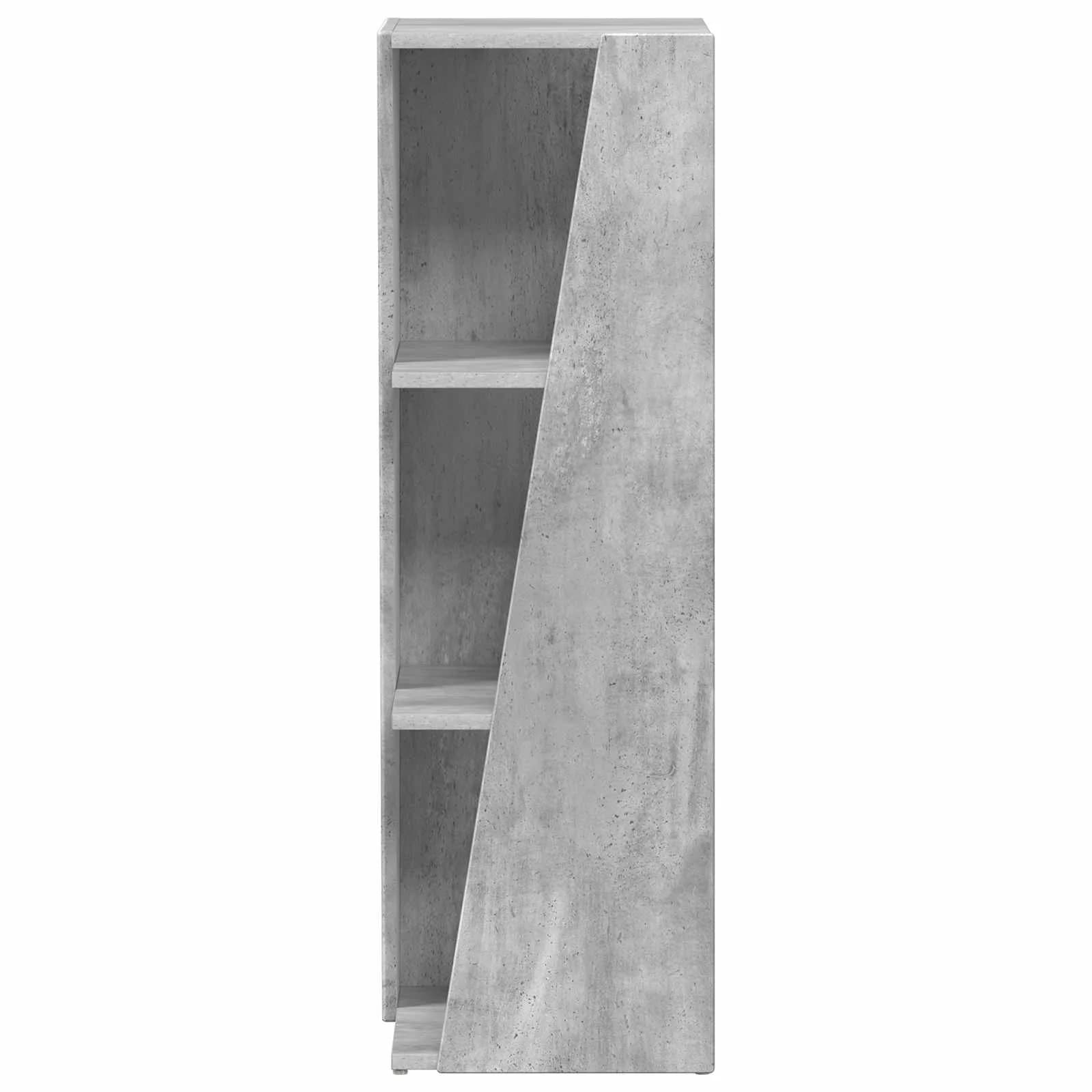 Stranski polic 33 x 32 x 100,5 cm Inženirski les Betonsko siva - slika 5