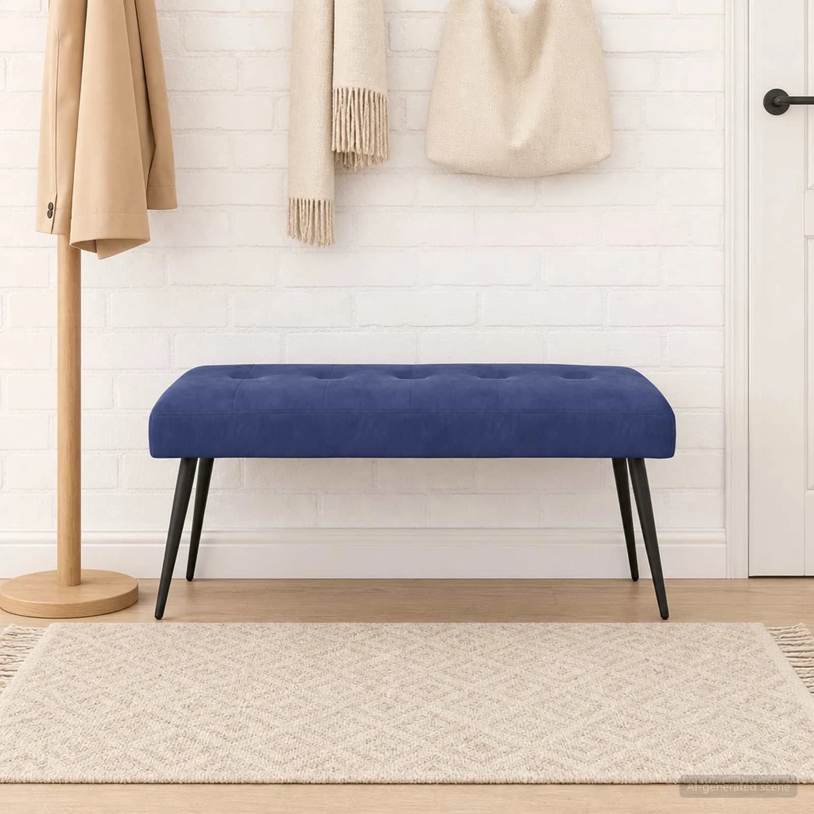 Klop s gumbnim oblazinjenjem Policijska modra 110 x 40 x 46 cm - slika 3