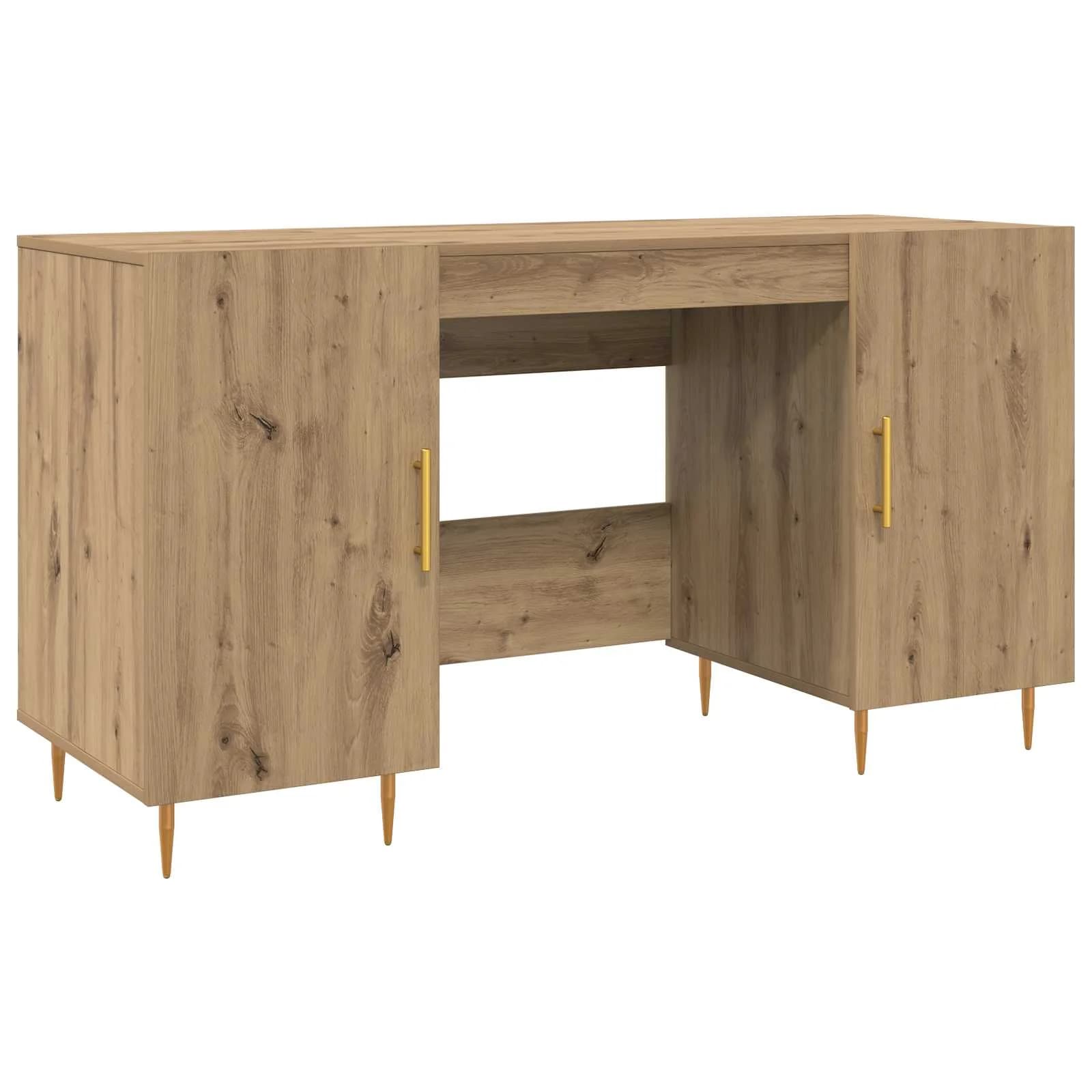 Miza artisan hrast Inženirski les 140 x 50 x 75 cm - slika 2