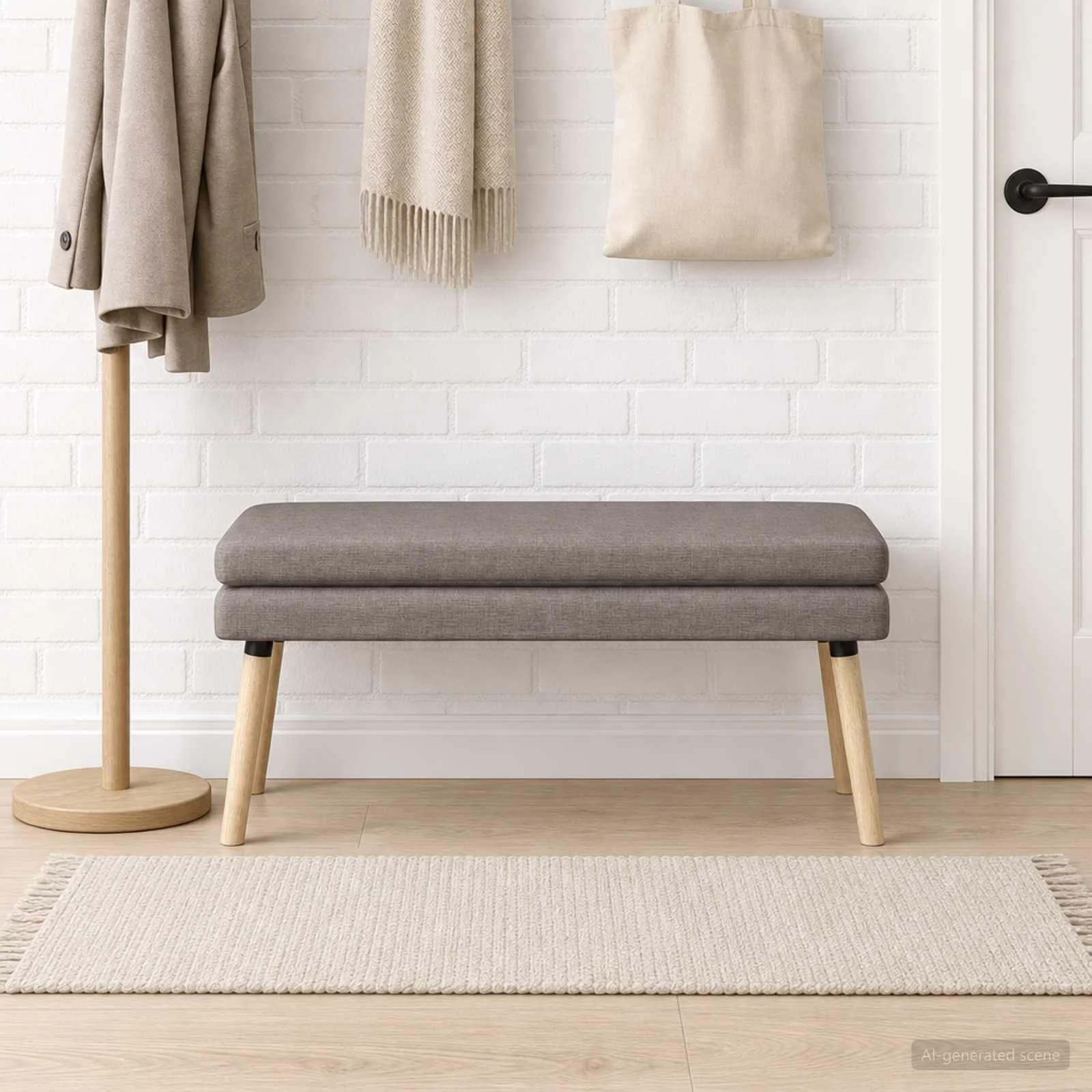 Dvojna klop Taupe 110 x 40 x 47 cm Blago - slika 4