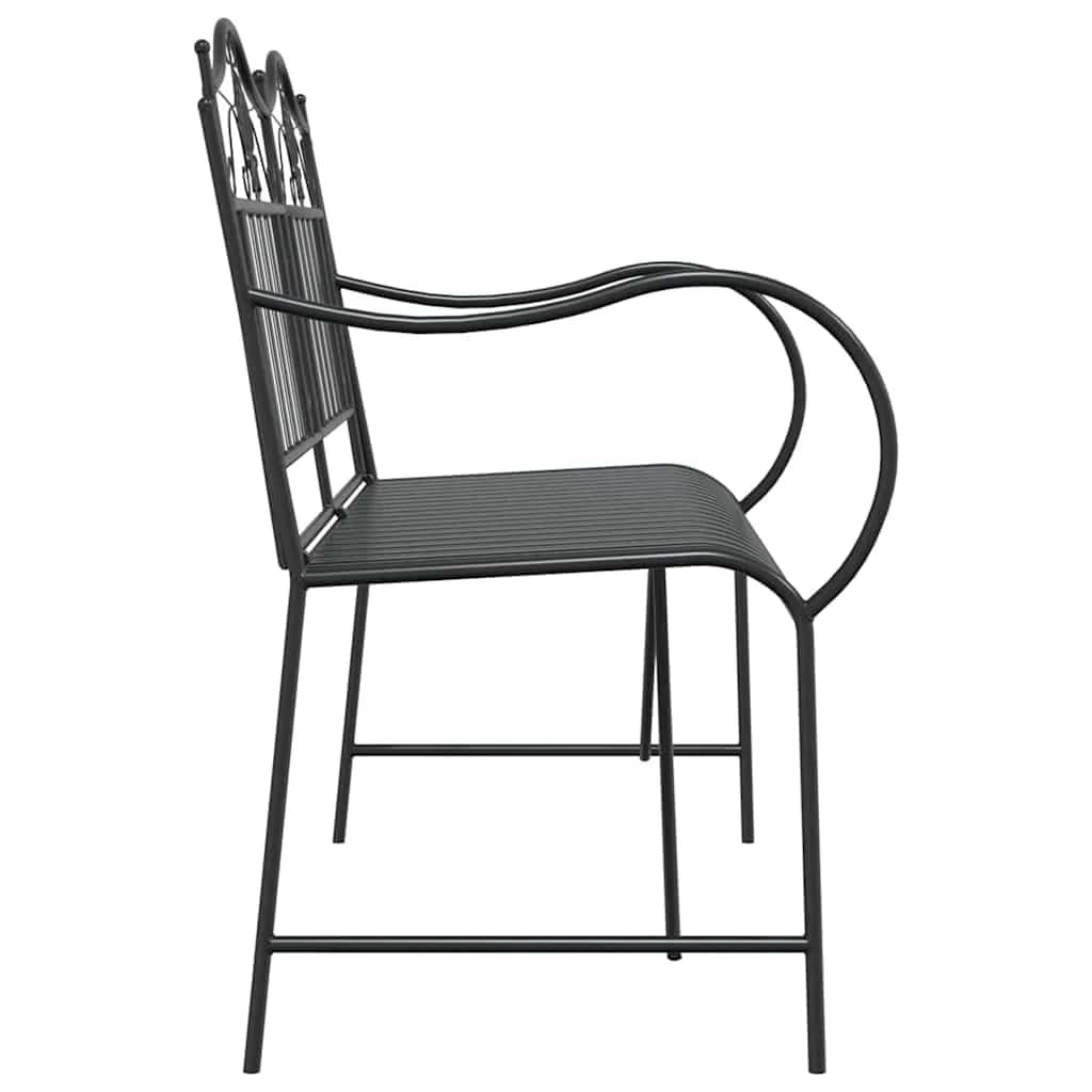 Vrtna klop Črna 103,5 x 59 x 89 cm Jeklo - slika 5
