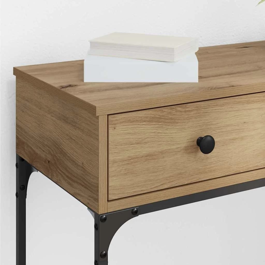Konzolna miza artisan hrast 75 x 34,5 x 75 cm Inženirski les - slika 4
