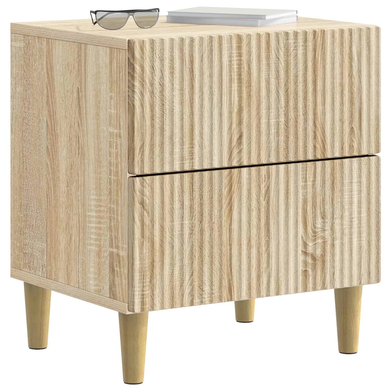 Nočna omarica Sonoma hrast 43 x 34,5 x 48 cm Inženirski les - slika 3
