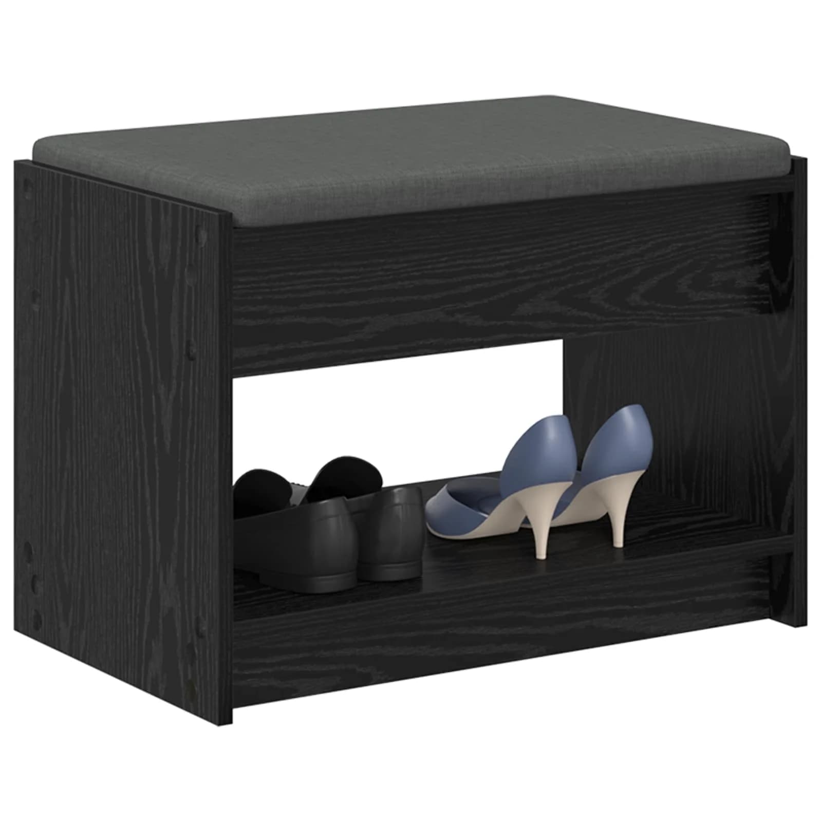 Haldna klop Črni Hrast 63 x 38 x 45 cm Oblikovan Les in Tkanina - slika 3