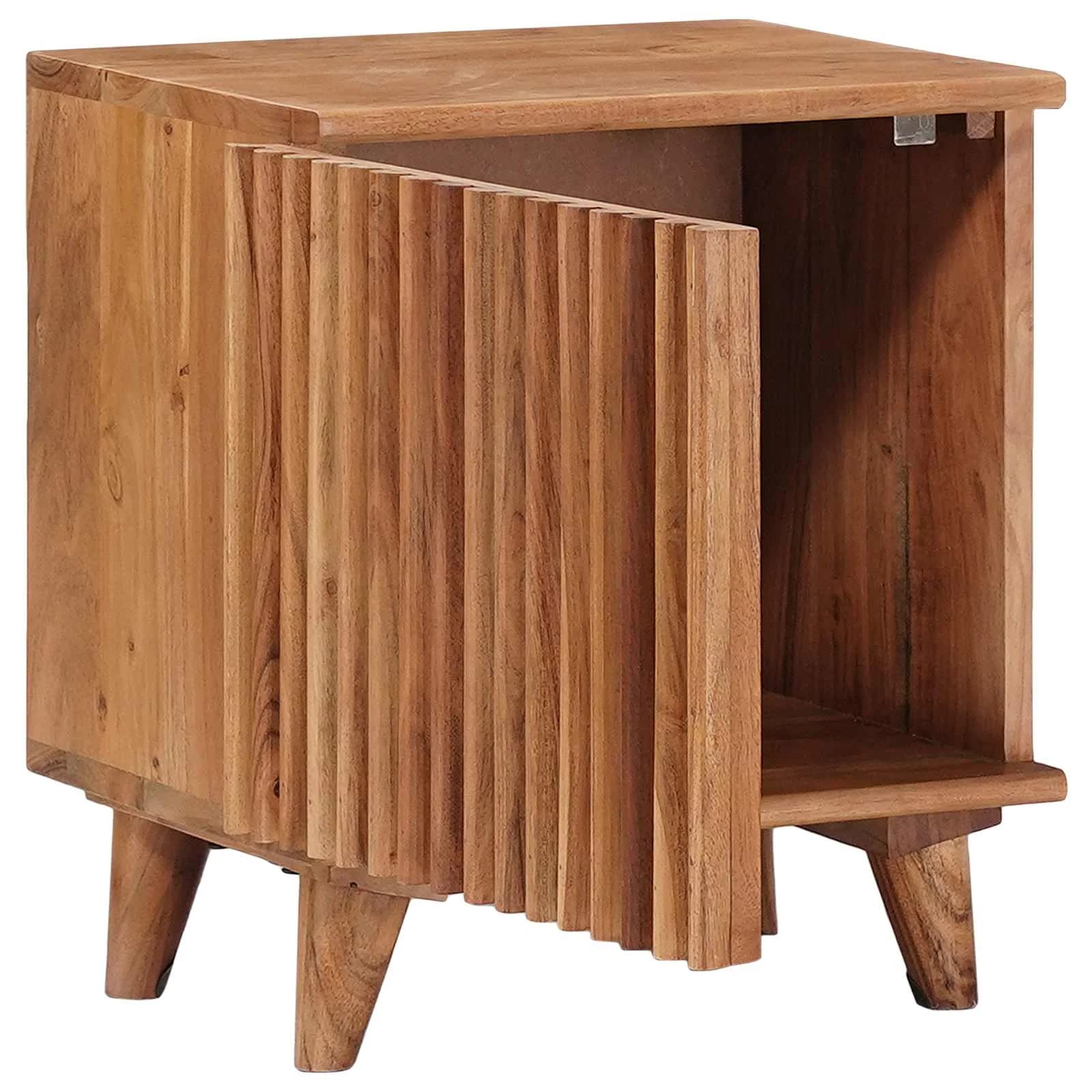 Ročno izdelana nočna omarica Teak rjava 40 x 30 x 45 cm - slika 4
