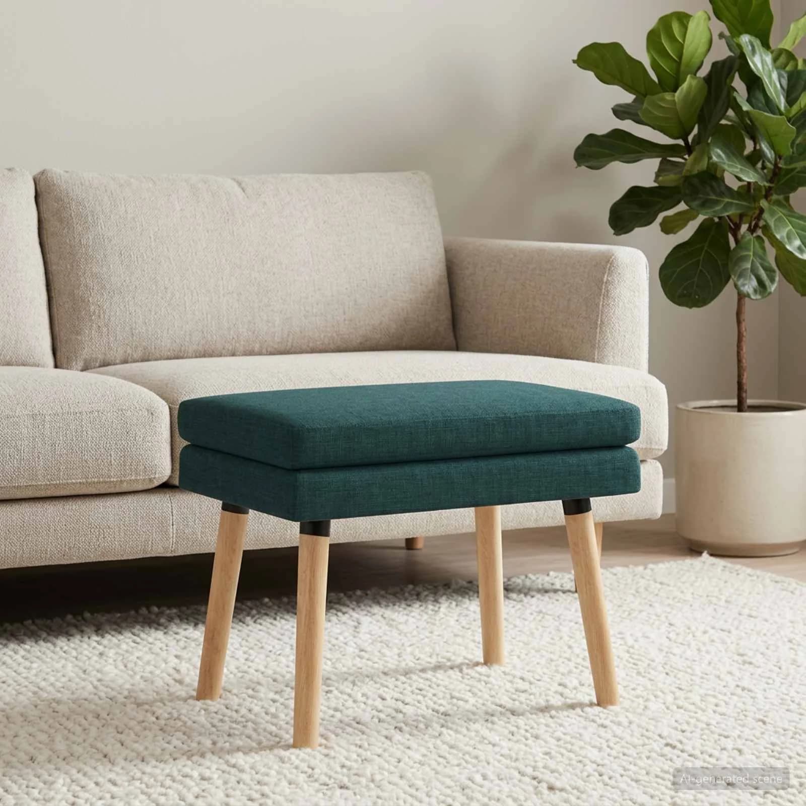 Dvojna klop Temno zelena 60 x 40 x 46 cm Blago - slika 3