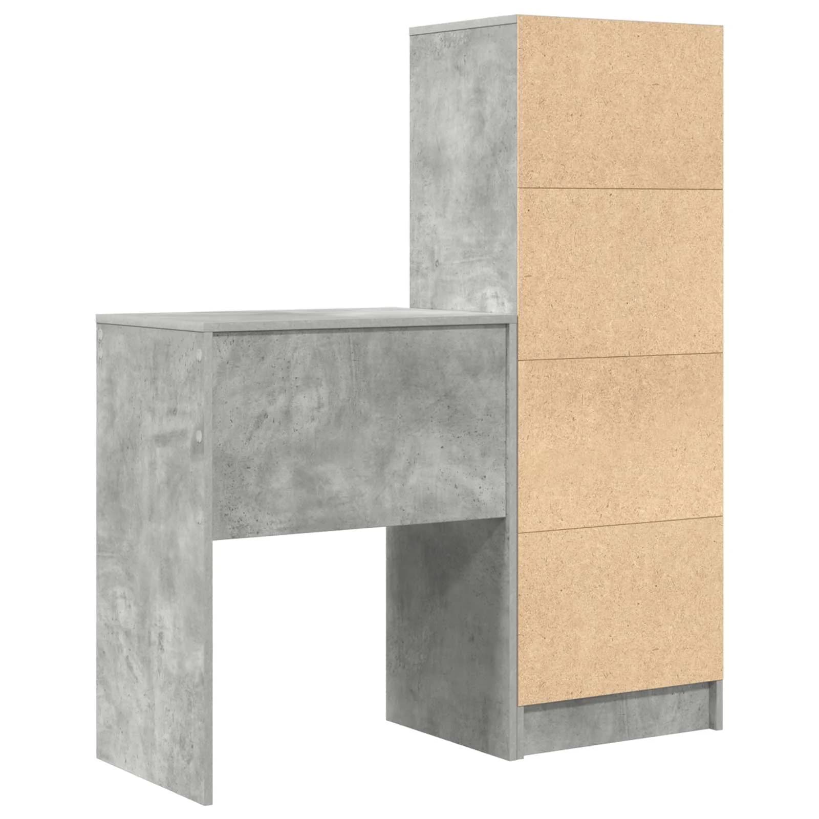Miza Betonsko siva 105,5 x 34 x 127 cm 2 kos - slika 9