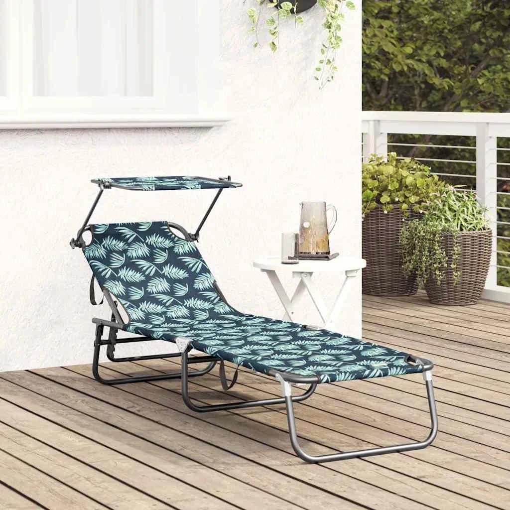 Zložljiv ležalnik večbarvno 190 x 57 x 81 cm oxford - slika 3