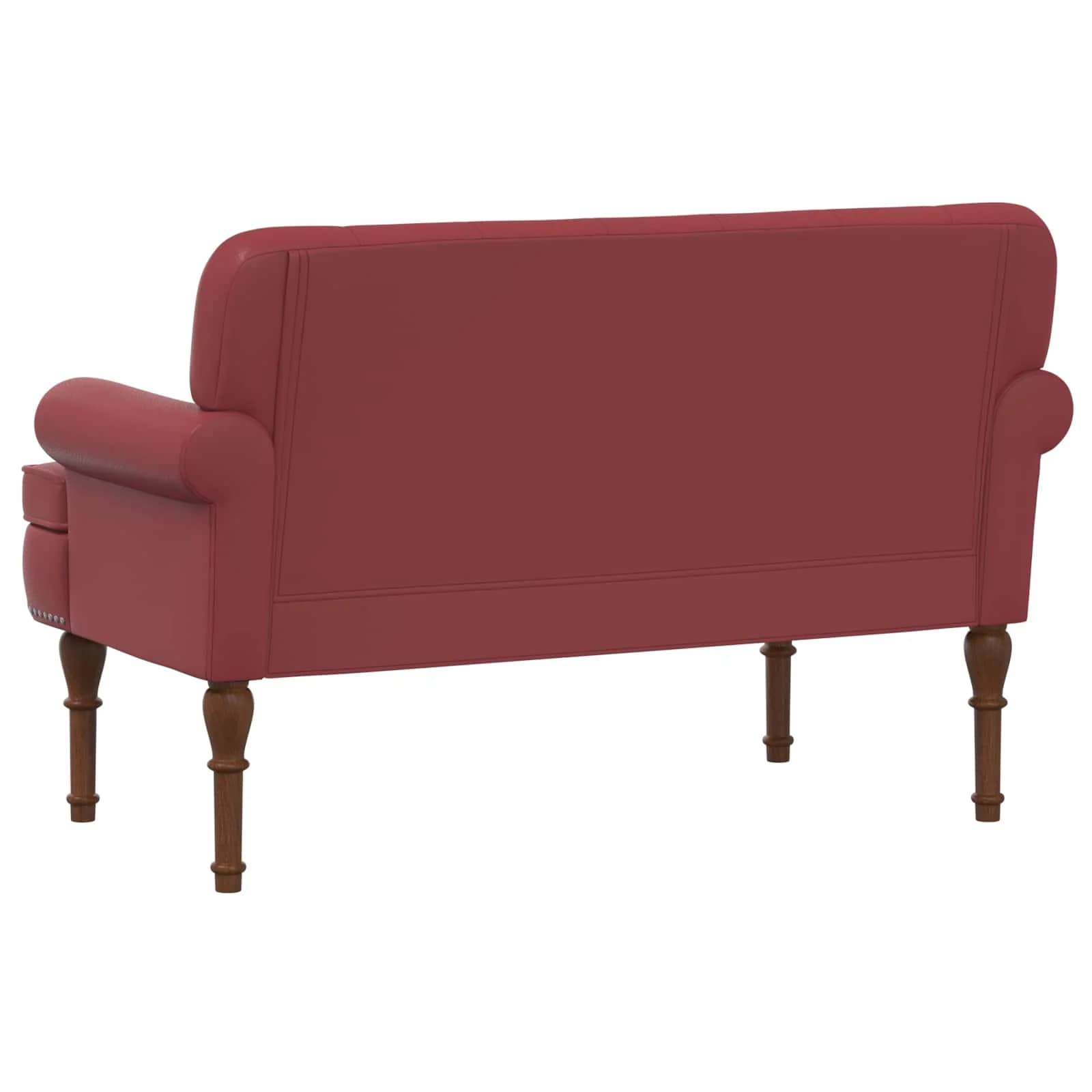 Dvojnica s gumbi Vinorodna rdeča 120 x 65 x 77 cm Umetno usnje - slika 5