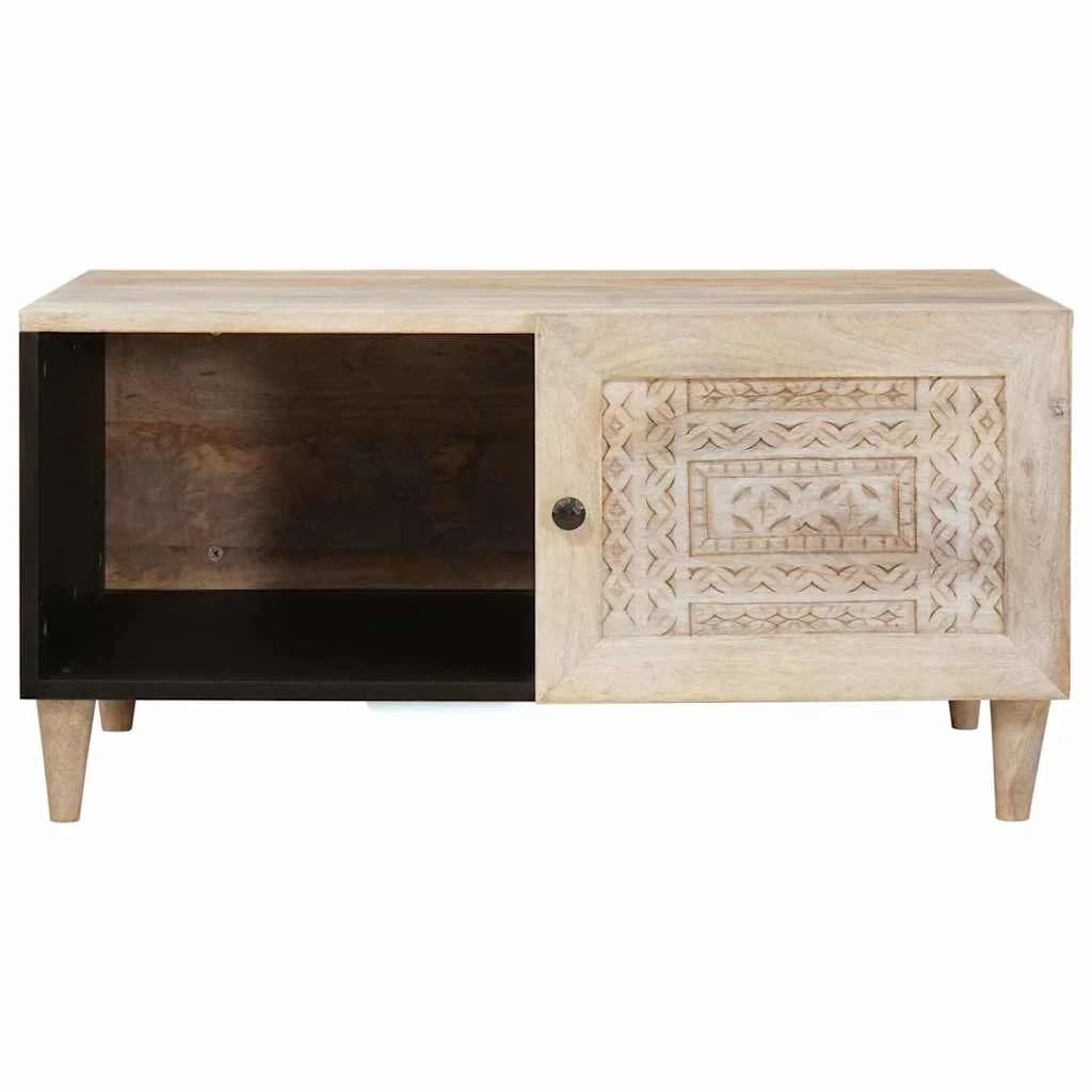 Klubska miza Bela 100 x 54 x 40 cm Inženirski les - slika 3