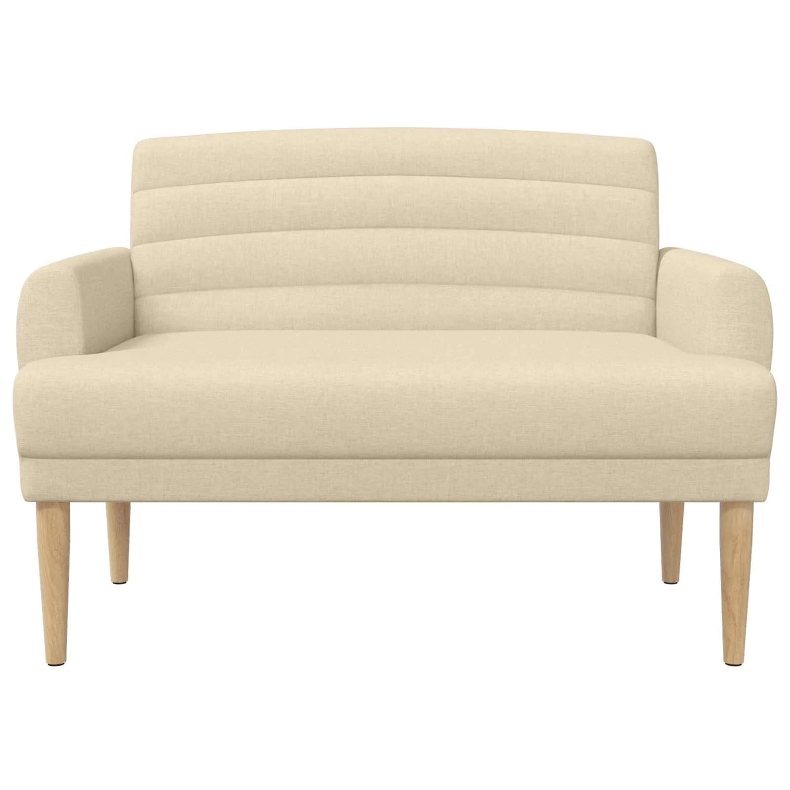 Dvojnica s gumbi Krem 116 x 67 x 80 cm Blago - slika 3
