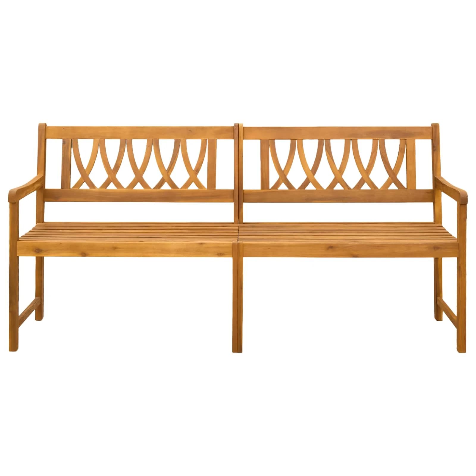 Zunanja klop Naravna 180 x 55,5 x 90 cm Masiven les akacije - slika 3