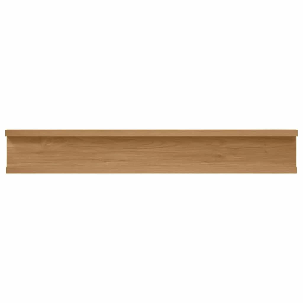 Stenska polica Montaža za steno 2 kos Rjava 60 x 9 x 3 cm - slika 10