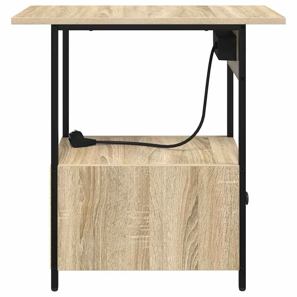 Nočna omarica Sonoma hrast 60 x 30 x 61 cm Inženirski les - slika 8