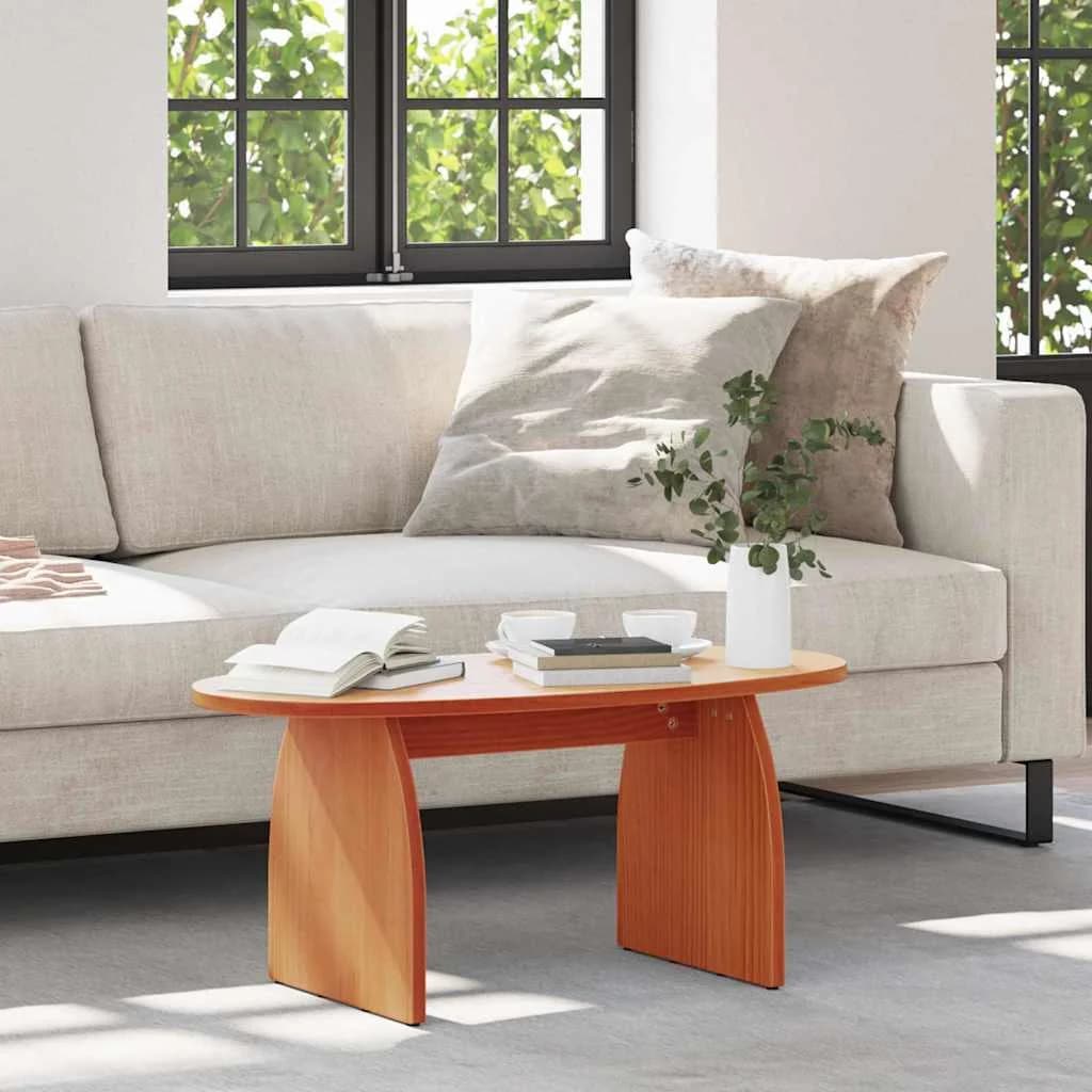 Klubska miza Voskast rjav 80 x 40 x 35 cm Masivno borovo les