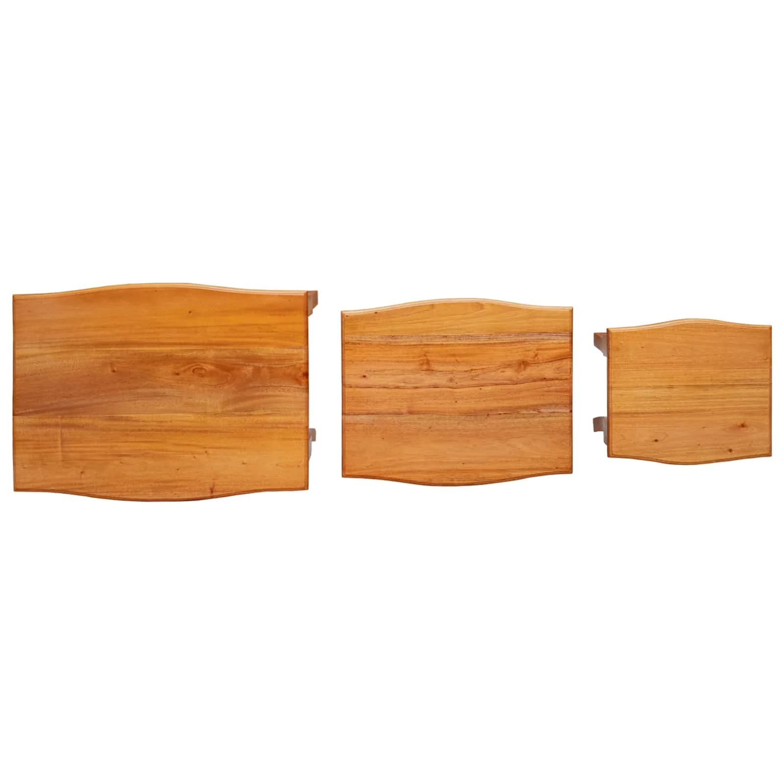 Nesting stranske mize 3 kos Naravna 60 x 45 x 60,5 cm - slika 9