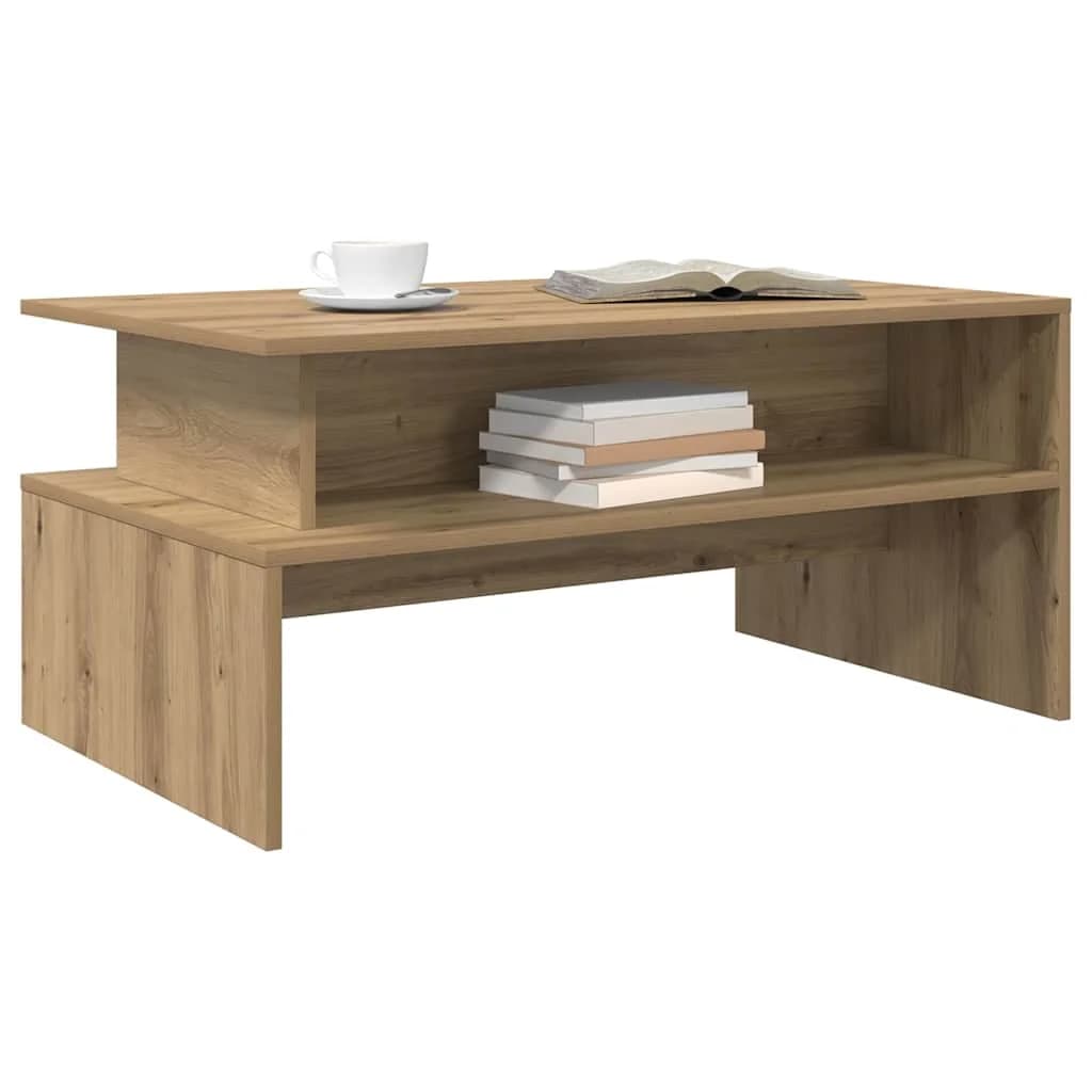 Klubska miza Umetni hrast 90 x 55 x 42,5 cm Inženirski les - slika 3