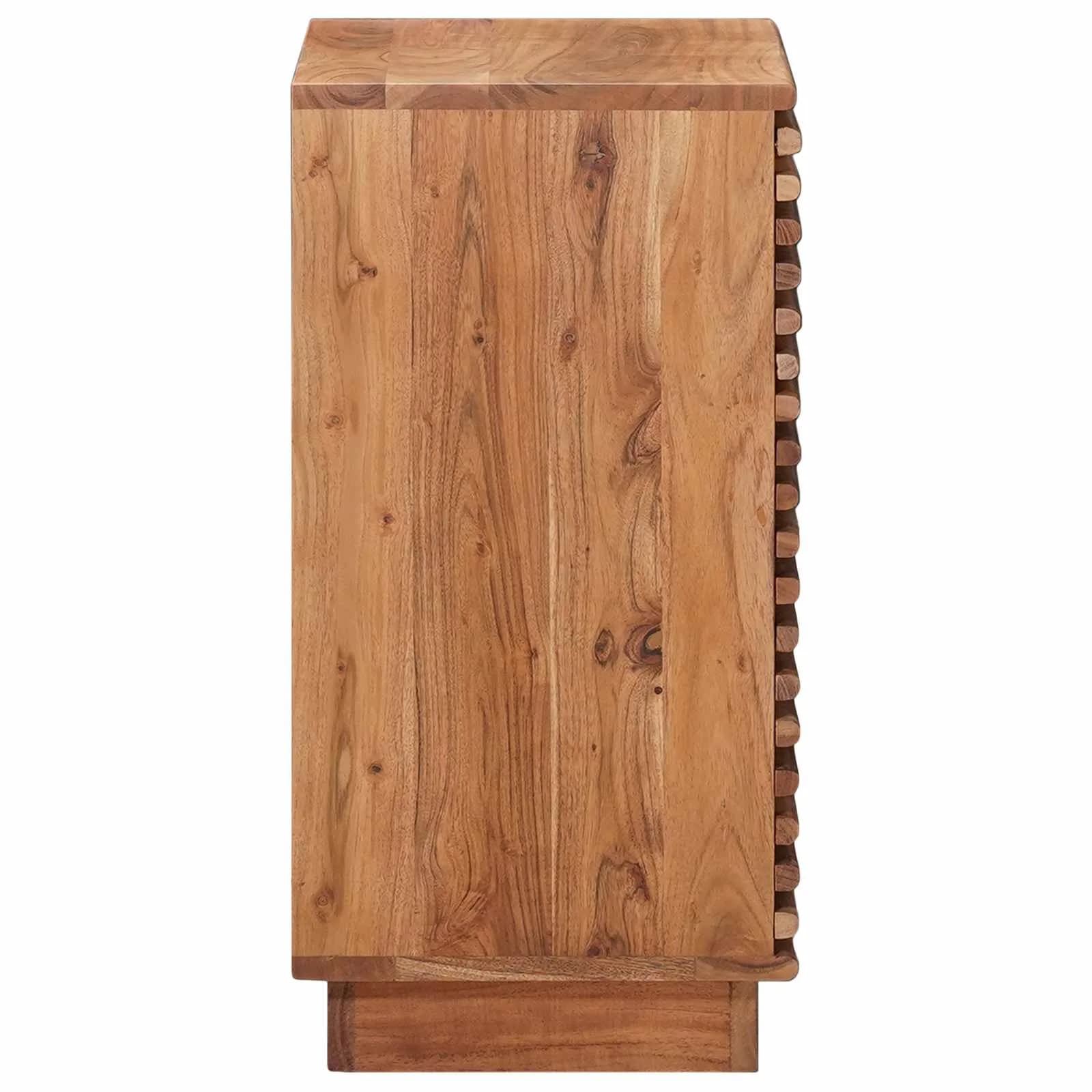 Ročno izdelana nočna omarica Teak rjava 40 x 30 x 60 cm - slika 6