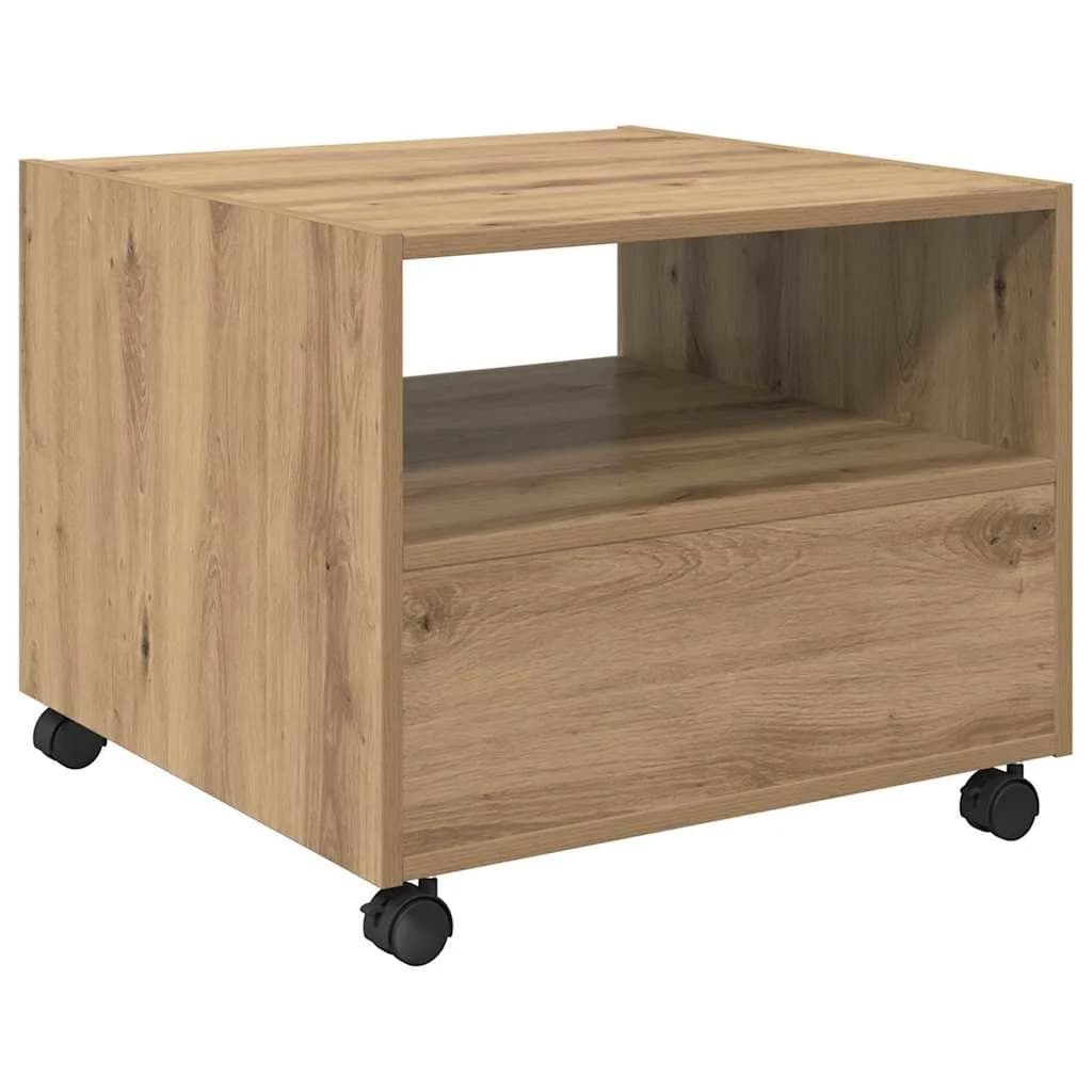 Klubska miza Umetni hrast 55 x 55 x 45cm Inženirski les - slika 8