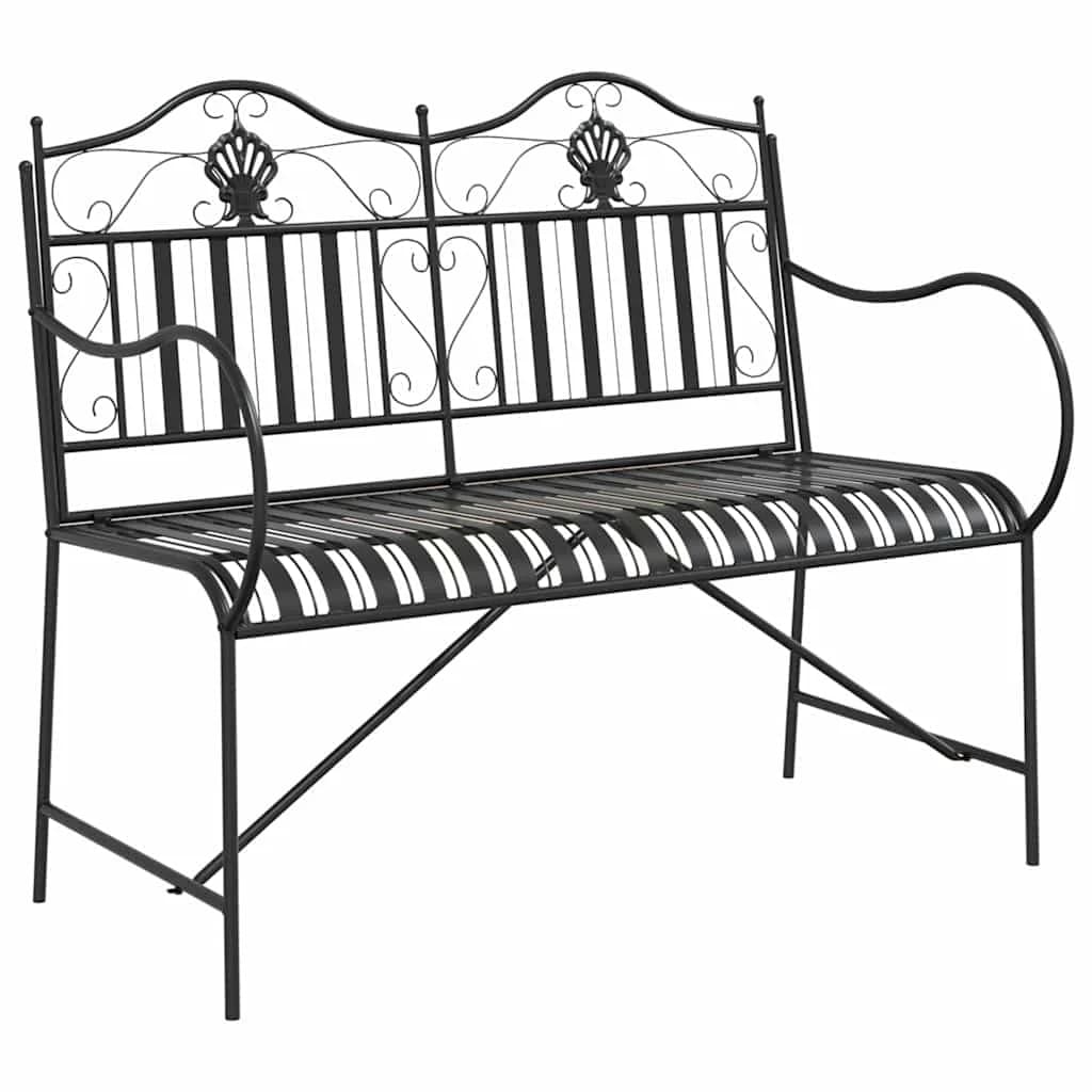 Vrtna klop Črna 103,5 x 59 x 89 cm Jeklo - slika 2