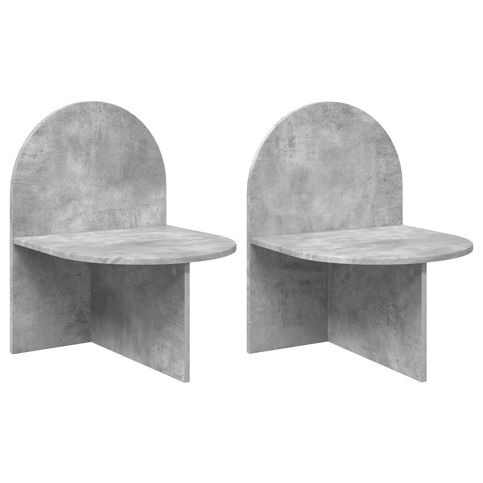 Nočna omarica 2 kos Betonsko siva 48 x 49 x 65 cm - slika 2
