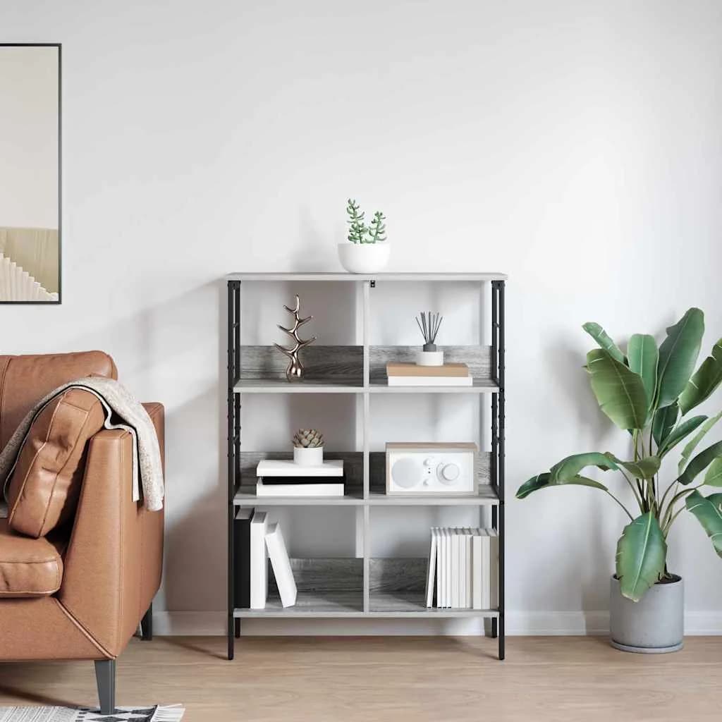 Knjižna polica 6 nivojev 82 x 32 x 112 cm Inženirski les - slika 4