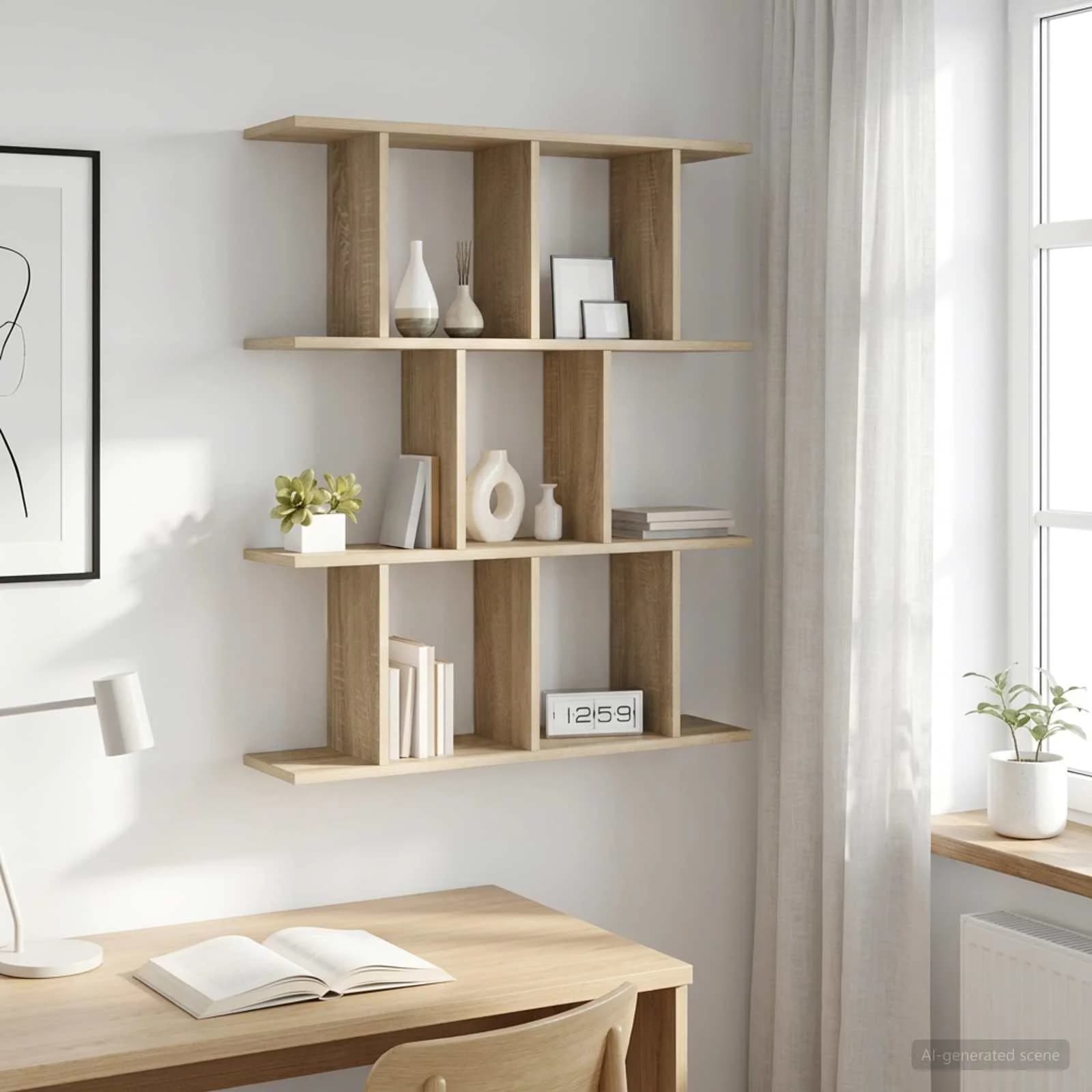 Stenska polica Sonoma hrast 80 x 20 x 96 cm Inženirski les