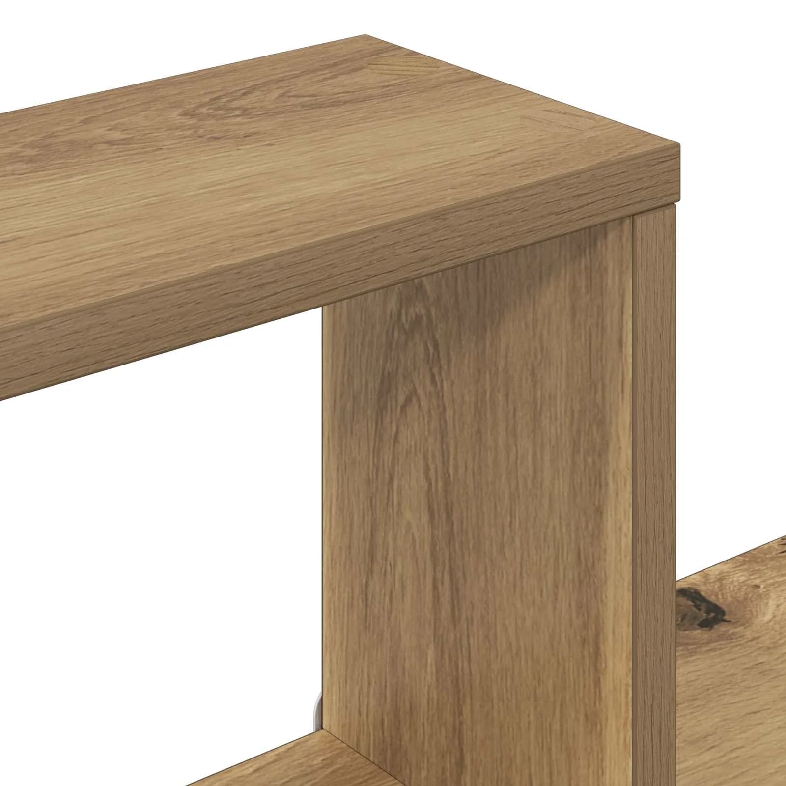 Stenska polica Artisan hrast 90 x 25 x 90 cm Inženirski les - slika 7