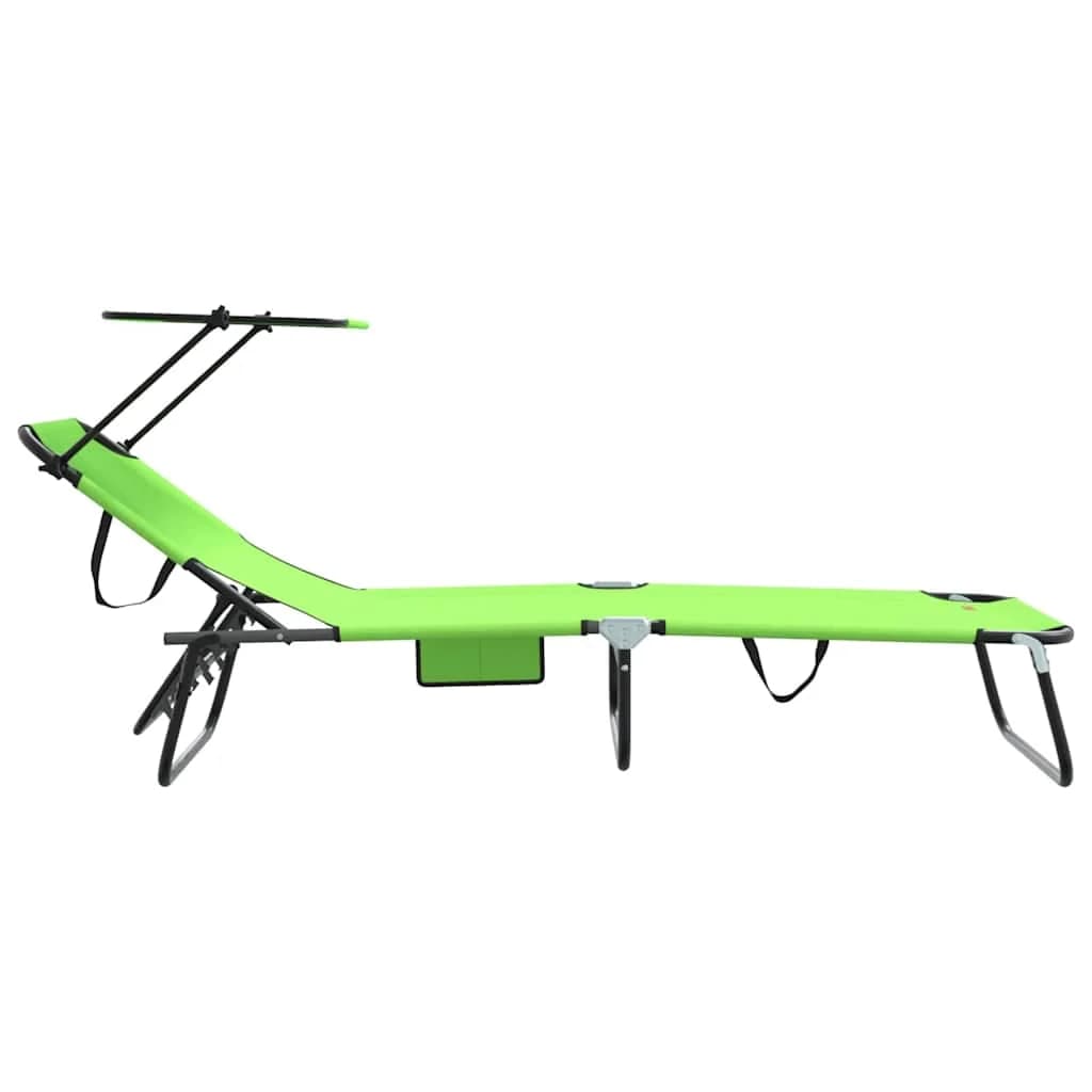 Zložljiv ležalnik Zelena 190 x 57 x 81 cm oxford - slika 5