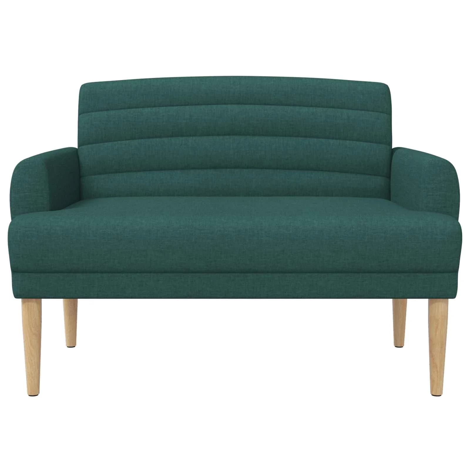 Dvojnica s gumbi Temno zelena 116 x 67 x 80 cm Blago - slika 3