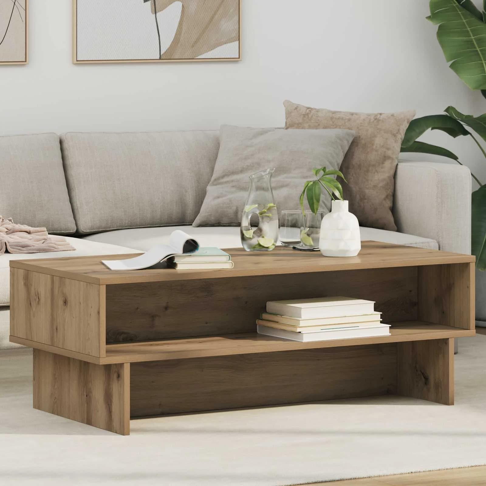 Klubska miza Umetni hrast 100 x 46 x 35 cm Inženirski les