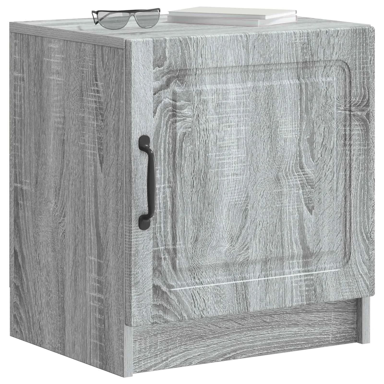 Nočna omarica Siva Sonoma 43 x 34,5 x 47 cm Inženirski les - slika 3