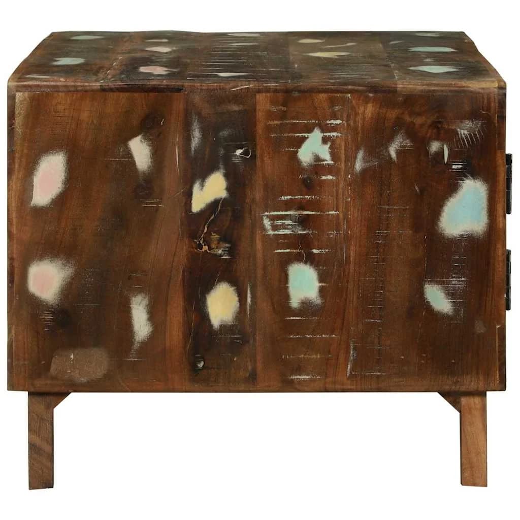 Klubska miza večbarvno 80 x 54 x 45 cm Trdna obnovljena les - slika 5