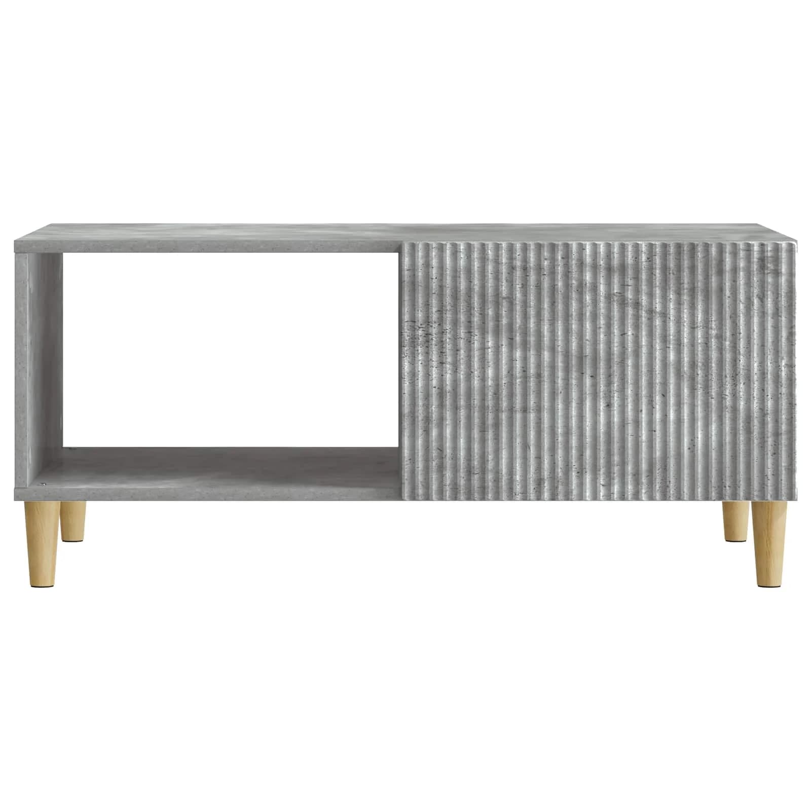 Klubska miza Betonsko siva 90 x 50 x 40 cm Inženirski les - slika 5